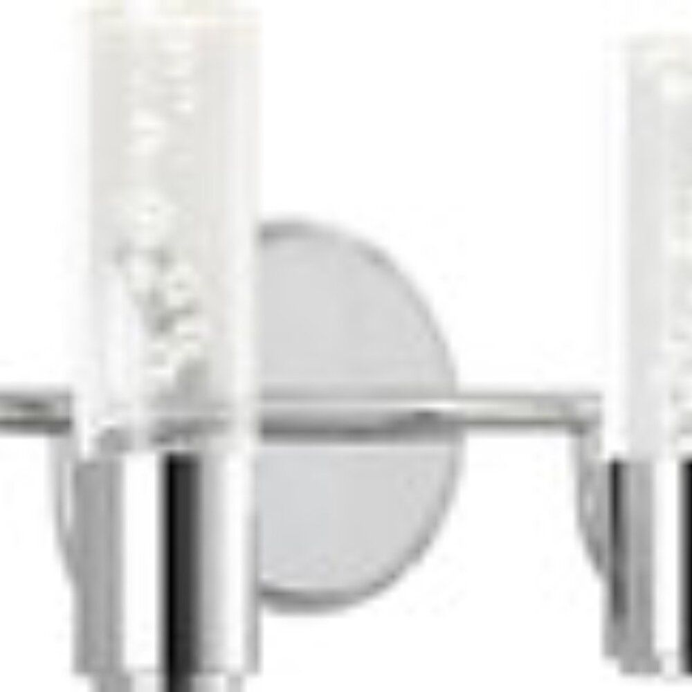 JONATHAN Y 10.75" Minimalist Modern Bubble Acrylic/Iron Integrated Vanity Chrome